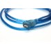 USB удлинитель USB(male) - USB(female) длинна 150 см. цвет синий купить в Москве – цена 400.0000 в интернет-магазине МСК-ГСМ