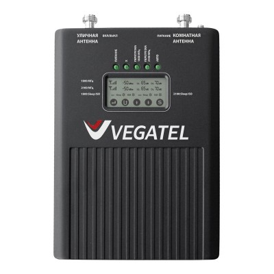 Репитер VEGATEL VT2-1800/3G (LED). Усилитель сотовой связи 2G и интернета 3G, 4G, LTE двухдиапазонный. Площадь действия до 600 м2 купить в Москве – цена 46636.0000 в интернет-магазине МСК-ГСМ
